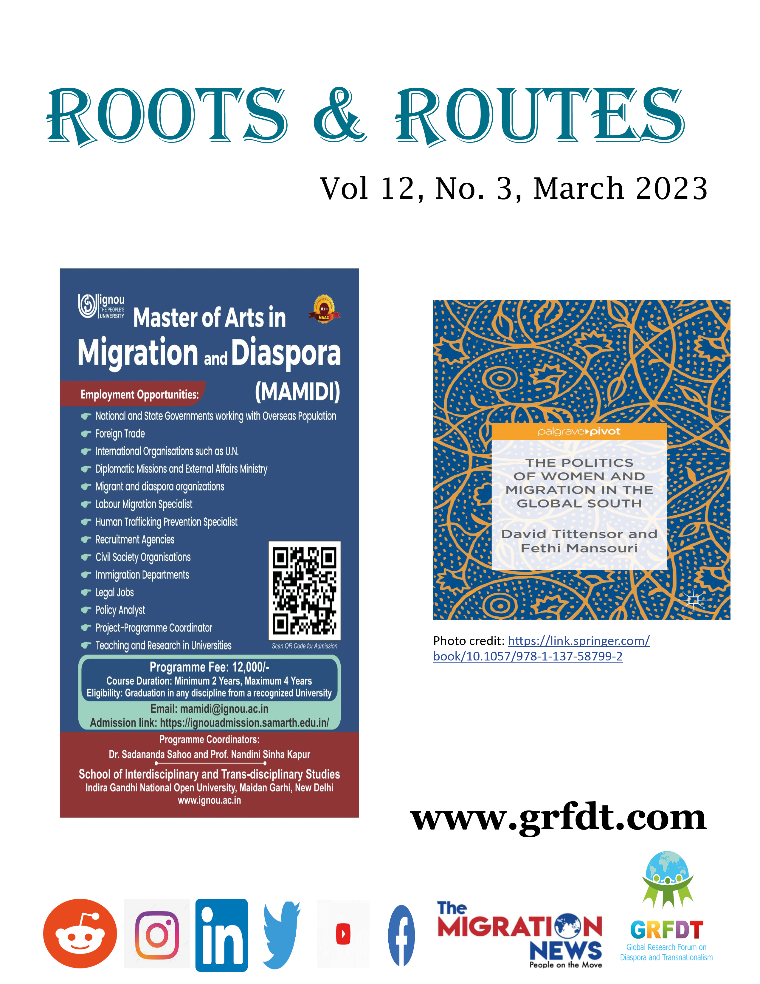 Roots & Routes, March, 2023